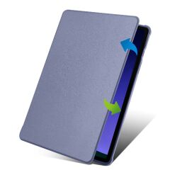 Galaxy Tab S9 11'' SM-X710 uyumlu Kılıf Kalem Bölmeli Dönebilen Yatay Dikey Standlı Akıllı Kapaklı Levander Gray