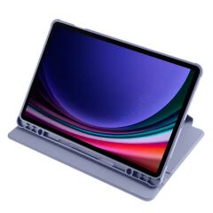 Galaxy Tab S9 11'' SM-X710 uyumlu Kılıf Kalem Bölmeli Dönebilen Yatay Dikey Standlı Akıllı Kapaklı Levander Gray