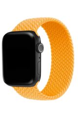 Apple Watch 8 41 mm uyumlu Örgü Solo Loop Kordon Small (12,7 cm) Kayış Sarı