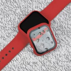 Apple Watch 42 mm Ekran Koruyucu Kasa Koruma Full Body Gard Tüm Gövde Koruyucu Tam Koruma Kırmızı