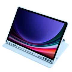 Galaxy Tab S9 11'' SM-X710 uyumlu Kılıf Kalem Bölmeli Dönebilen Yatay Dikey Standlı Akıllı Kapaklı Mavi