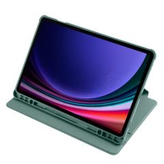 Galaxy Tab S9 11'' SM-X710 uyumlu Kılıf Kalem Bölmeli Dönebilen Yatay Dikey Standlı Akıllı Kapaklı Mavi