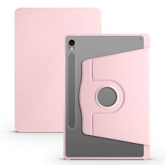 Galaxy Tab S9 11'' SM-X710 uyumlu Kılıf Kalem Bölmeli Dönebilen Yatay Dikey Standlı Akıllı Kapaklı Pembe