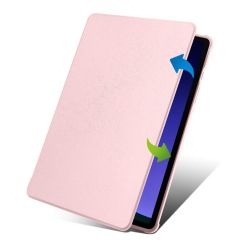 Galaxy Tab S9 11'' SM-X710 uyumlu Kılıf Kalem Bölmeli Dönebilen Yatay Dikey Standlı Akıllı Kapaklı Pembe