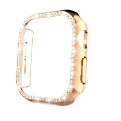 Apple Watch 10 46 mm uyumlu Kasa Koruyucu Taşlı Tasarım Metalik Renk Gövde Koruma (Önü Açık)