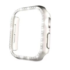 Apple Watch 10 46 mm uyumlu Kasa Koruyucu Taşlı Tasarım Metalik Renk Gövde Koruma (Önü Açık)