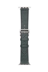 Apple Watch 10 46 mm uyumlu Suni Deri Kordon Kayış Watch Band / Strap Koyu Yeşil