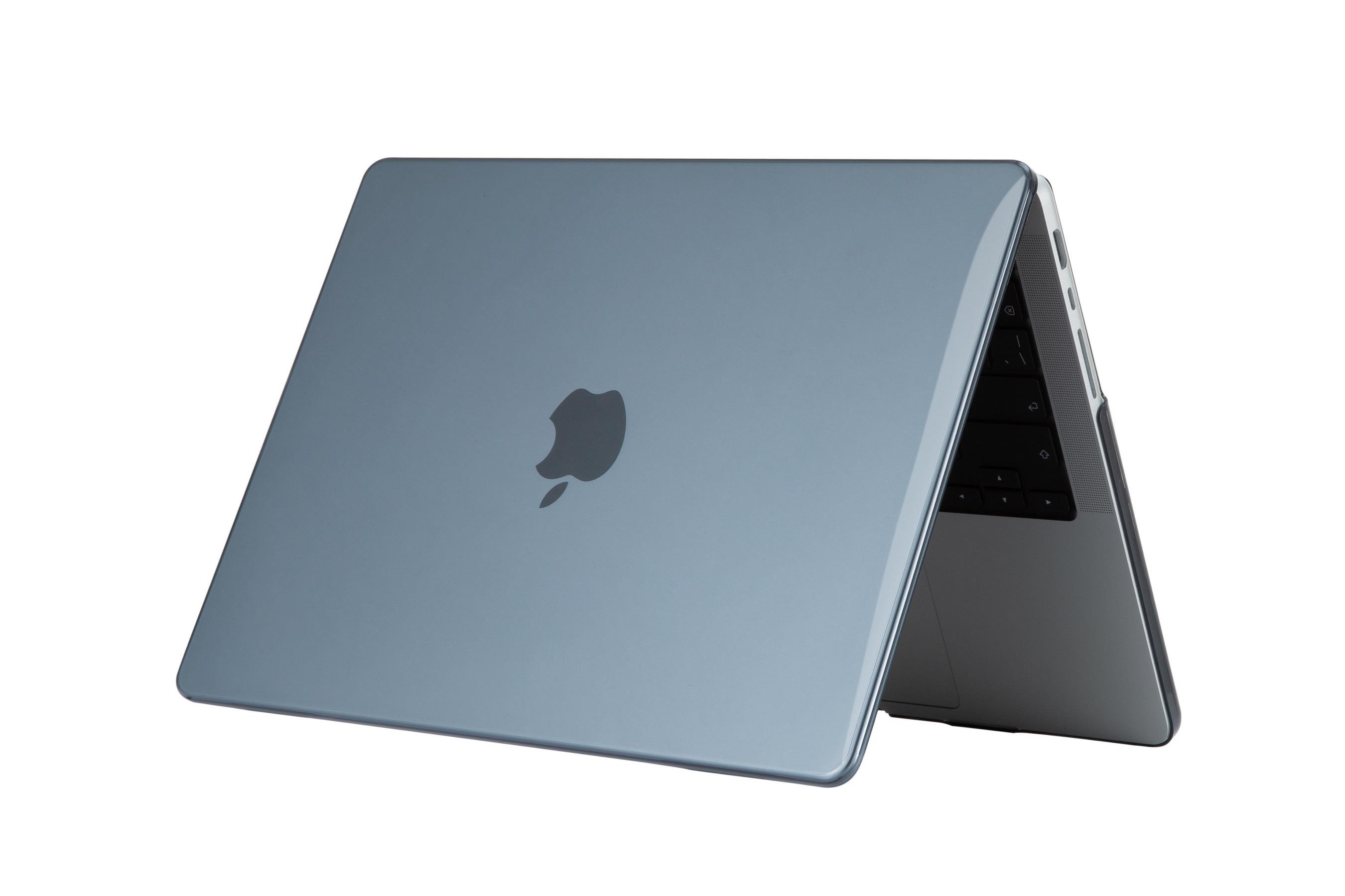 MacBook Pro 14 M3 2024 Kılıf Koruyucu Kapak 14.2'' A2992 / A2918 Uyumlu Şeffaf Parlak Hava Kanallı Lacivert