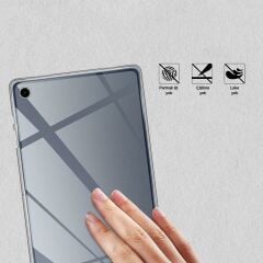 Galaxy Tab A9 8.7'' Uyumlu Şeffaf Silikon Kılıf Esnek TPU Kapak Arkası Buzlu Tablet Kılıfı