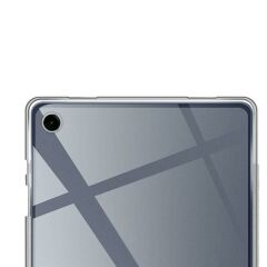 Galaxy Tab A9 8.7'' Uyumlu Şeffaf Silikon Kılıf Esnek TPU Kapak Arkası Buzlu Tablet Kılıfı