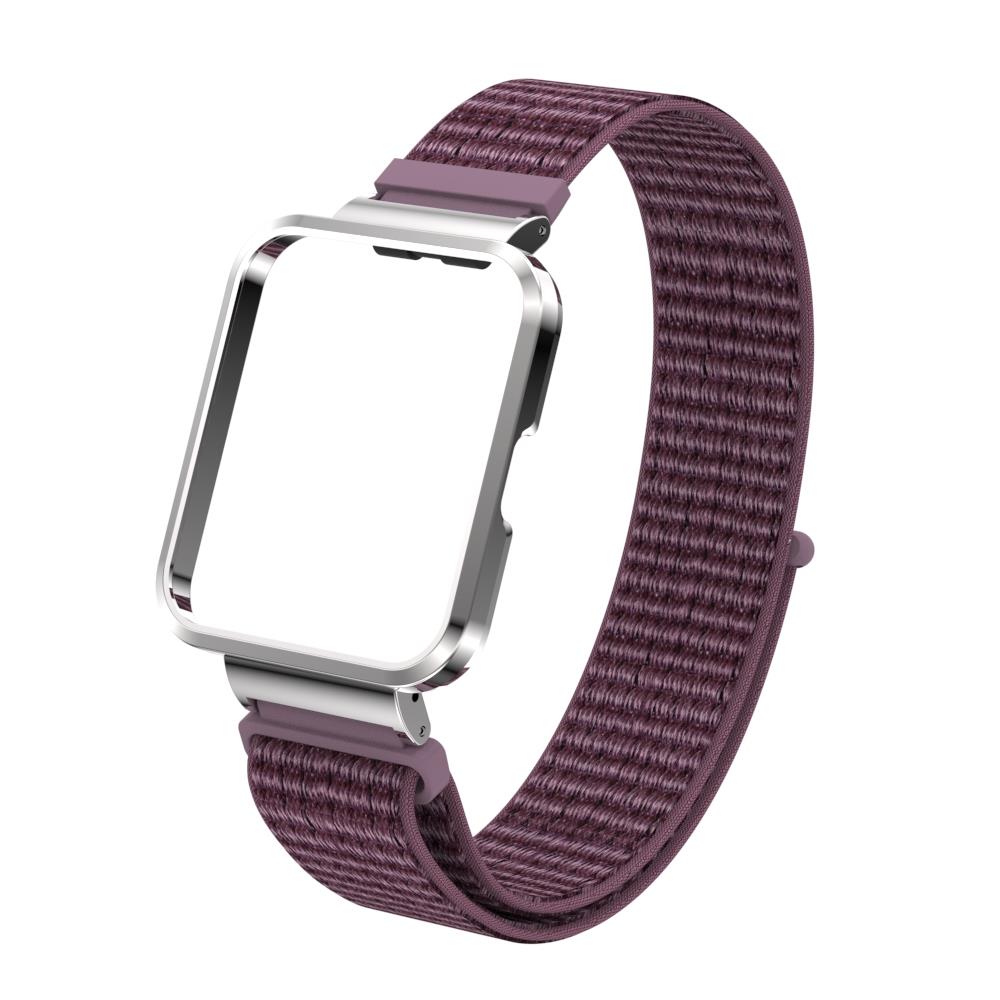 Redmi Watch 2 Lite uyumlu Spor Loop Kordon & Kasa Koruma 2 in 1 Hasır Örgü Cırtlı Kayış Velcro No: 10