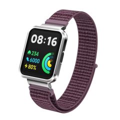 Redmi Watch 2 Lite uyumlu Spor Loop Kordon & Kasa Koruma 2 in 1 Hasır Örgü Cırtlı Kayış Velcro No: 10