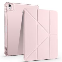 iPad Air 11 M2 2024 uyumlu Kapaklı Kılıf Kalem Bölmeli Tri Fold Standlı Uyku Modlu Akıllı Kapak