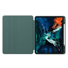 iPad Pro 11 4. Nesil 2022 M2 Uyumlu Kılıf 360° Dönebilen Kalem Bölmeli Standlı Akıllı Kapak Premium Koyu Yeşil