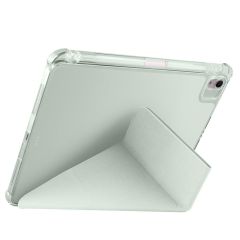 iPad Air 11 M2 2024 uyumlu Kapaklı Kılıf Kalem Bölmeli Tri Fold Standlı Uyku Modlu Akıllı Kapak Açık Yeşil