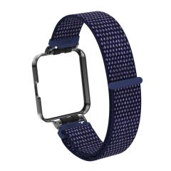 Redmi Watch 2 Lite uyumlu Spor Loop Kordon & Kasa Koruma 2 in 1 Hasır Örgü Cırtlı Kayış Velcro No: 12