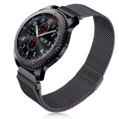 Samsung Galaxy Watch FE 40 mm Uyumlu Hasır Metal Kordon Mıknatıslı Tel Örgü Kayış
