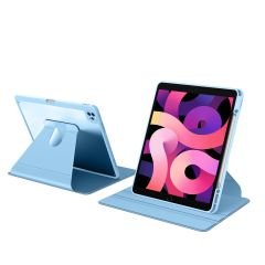 iPad Pro 11 4. Nesil 2022 M2 Uyumlu Kılıf 360° Dönebilen Kalem Bölmeli Standlı Akıllı Kapak Premium Mavi