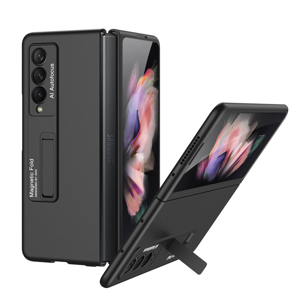 Samsung Galaxy Z Fold 3 Kılıf Kick Stand Premium Standlı Kapak Olefobik Nano Kaplama