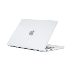 MacBook Pro 16 M3 2024 A2991 uyumlu Kılıf Koruyucu Kapak Karbon Fiber Desenli Transpan 16.2''