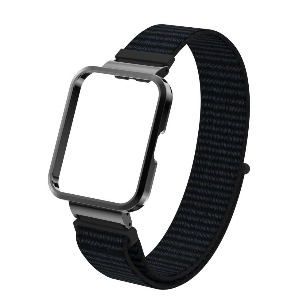 Redmi Watch 2 Lite uyumlu Spor Loop Kordon & Kasa Koruma 2 in 1 Hasır Örgü Cırtlı Kayış Velcro No: 02