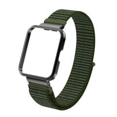 Redmi Watch 2 Lite uyumlu Spor Loop Kordon & Kasa Koruma 2 in 1 Hasır Örgü Cırtlı Kayış Velcro No: 08