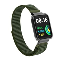 Redmi Watch 2 Lite uyumlu Spor Loop Kordon & Kasa Koruma 2 in 1 Hasır Örgü Cırtlı Kayış Velcro No: 08