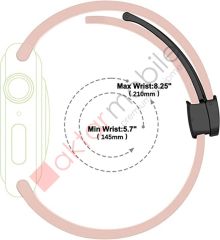 Apple Watch Ultra 49 mm uyumlu Silikon Kordon Magnetik D Tokalı Spor Kayış Mıknatıslı Toka Kırmızı