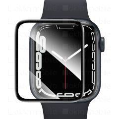 Apple Watch 8 41 mm uyumlu Ekran Koruyucu 3D Tam Kapatan Kavisli PPMA Nano Cam Tam Uyumlu