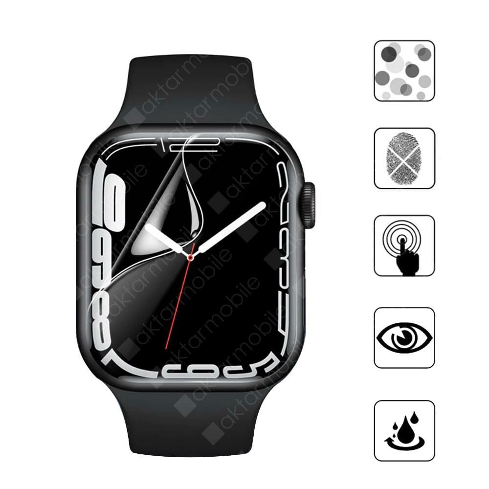 Apple Watch 8 41 mm uyumlu Ekran Koruyucu TPU Saat Ekranı Koruma