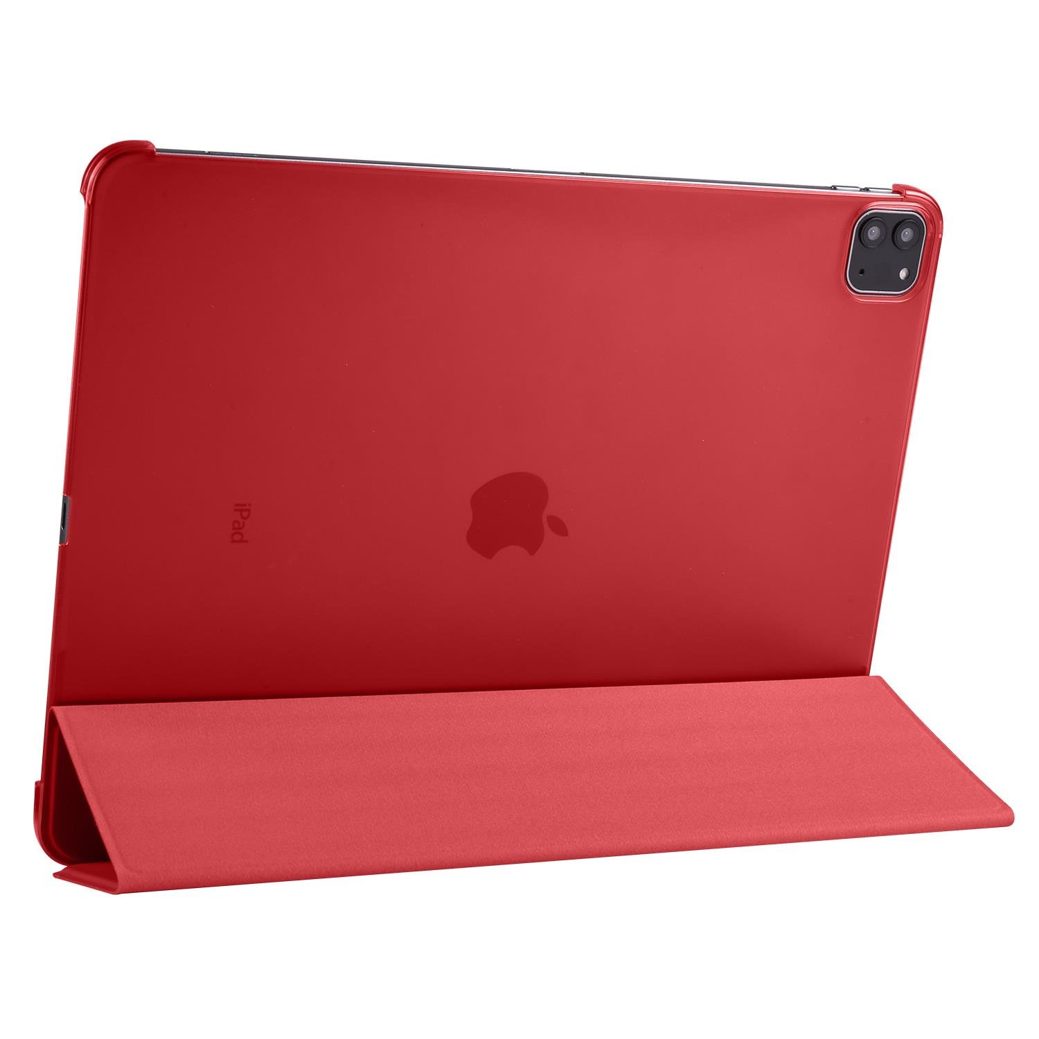 iPad Pro 11 4. Nesil 2022 M2 uyumlu Kılıf Flip Akıllı Kapak Standlı Smart Cover Uyku Modlu Kırmızı