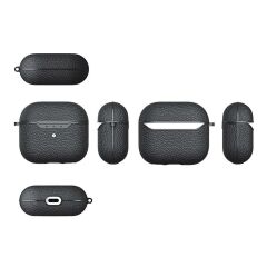 Airpods 4. Nesil Uyumlu Kılıf Deri Görünümlü Silikon Kapak Kulaklık Kılıfı
