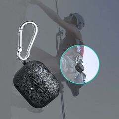 Airpods 4. Nesil Uyumlu Kılıf Deri Görünümlü Silikon Kapak Kulaklık Kılıfı