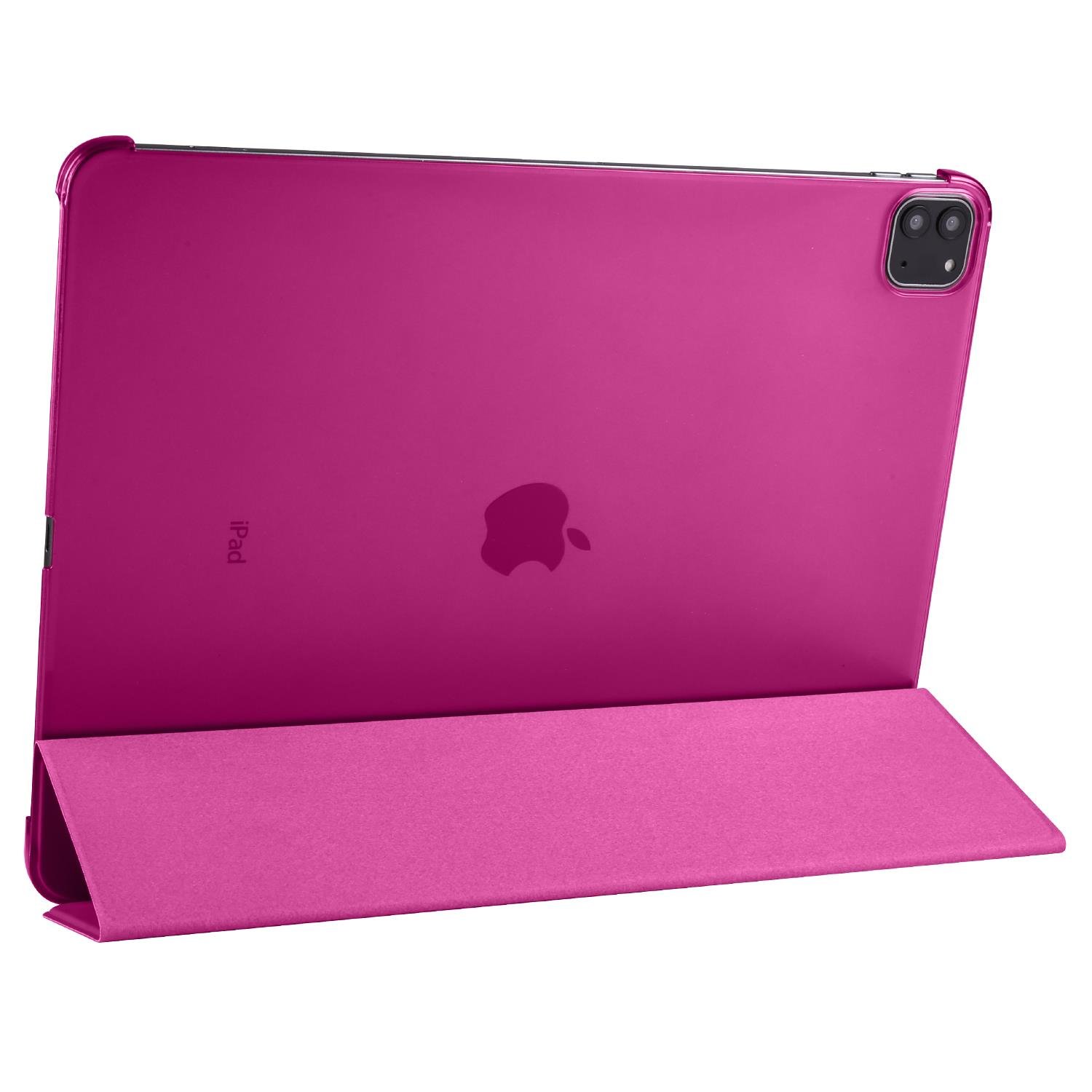 iPad Pro 11 4. Nesil 2022 M2 uyumlu Kılıf Flip Akıllı Kapak Standlı Smart Cover Uyku Modlu Pembe