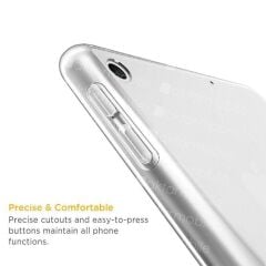 Apple iPad 9. Nesil 2021 10.2'' inc Kılıf Şeffaf Silikon Tablet Kılıfı Esnek TPU Kapak Arkası Buzlu