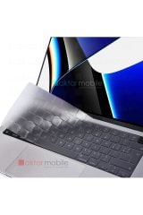 MacBook Pro 14 M3 2024 A2992 / A2918 uyumlu Şeffaf Klavye Koruyucu Türkçe Q Silikon Ped Trasparan