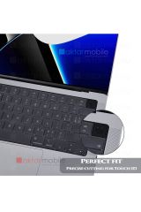 MacBook Pro 14 M3 2024 A2992 / A2918 uyumlu Şeffaf Klavye Koruyucu Türkçe Q Silikon Ped Trasparan