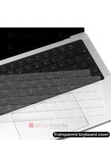 MacBook Pro 14 M3 2024 A2992 / A2918 uyumlu Şeffaf Klavye Koruyucu Türkçe Q Silikon Ped Trasparan