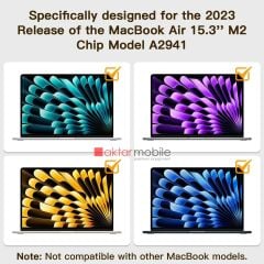 MacBook Air 15 M3 2024 A3114 15.3'' uyumlu Ekran Koruyucu - 2 Adet - Esnek & Kırılmaz