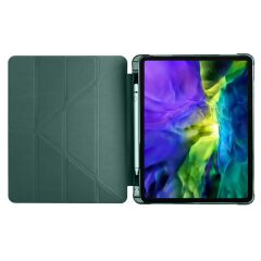 iPad Pro 11 4. Nesil 2022 M2 Uyumlu Kılıf Kalem Bölmeli Premium Akıllı Kapak Standlı Smart Cover Koyu Yeşil