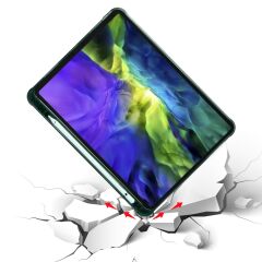 iPad Pro 11 4. Nesil 2022 M2 Uyumlu Kılıf Kalem Bölmeli Premium Akıllı Kapak Standlı Smart Cover Koyu Yeşil