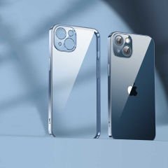 Apple iPhone 13 Benks Matte Electroplated TPU Kapak Mavi