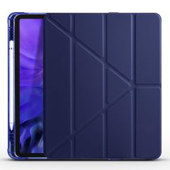iPad Pro 11 4. Nesil 2022 M2 Uyumlu Kılıf Kalem Bölmeli Premium Akıllı Kapak Standlı Smart Cover Lacivert