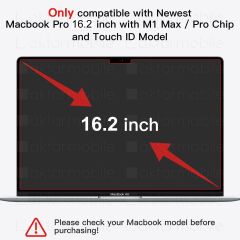 MacBook Pro 16 M3 2024 Ekran Koruyucu 16.2'' A2991 uyumlu - 2 Adet - Esnek & Kırılmaz