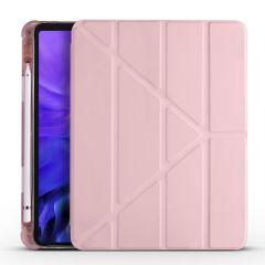 iPad Pro 11 4. Nesil 2022 M2 Uyumlu Kılıf Kalem Bölmeli Premium Akıllı Kapak Standlı Smart Cover Rose Gold