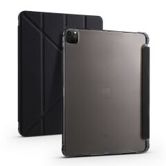 iPad Pro 11 4. Nesil 2022 M2 Uyumlu Kılıf Kalem Bölmeli Premium Akıllı Kapak Standlı Smart Cover Siyah