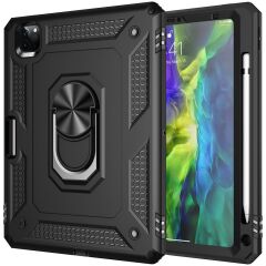 iPad Pro 11 4. Nesil 2022 M2 uyumlu Kılıf Metal Yüzüklü Standlı Kalem Bölmeli Premium Vega