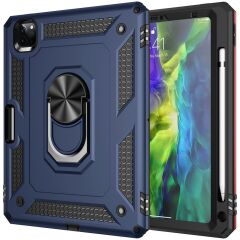 iPad Pro 11 4. Nesil 2022 M2 uyumlu Kılıf Metal Yüzüklü Standlı Kalem Bölmeli Premium Vega