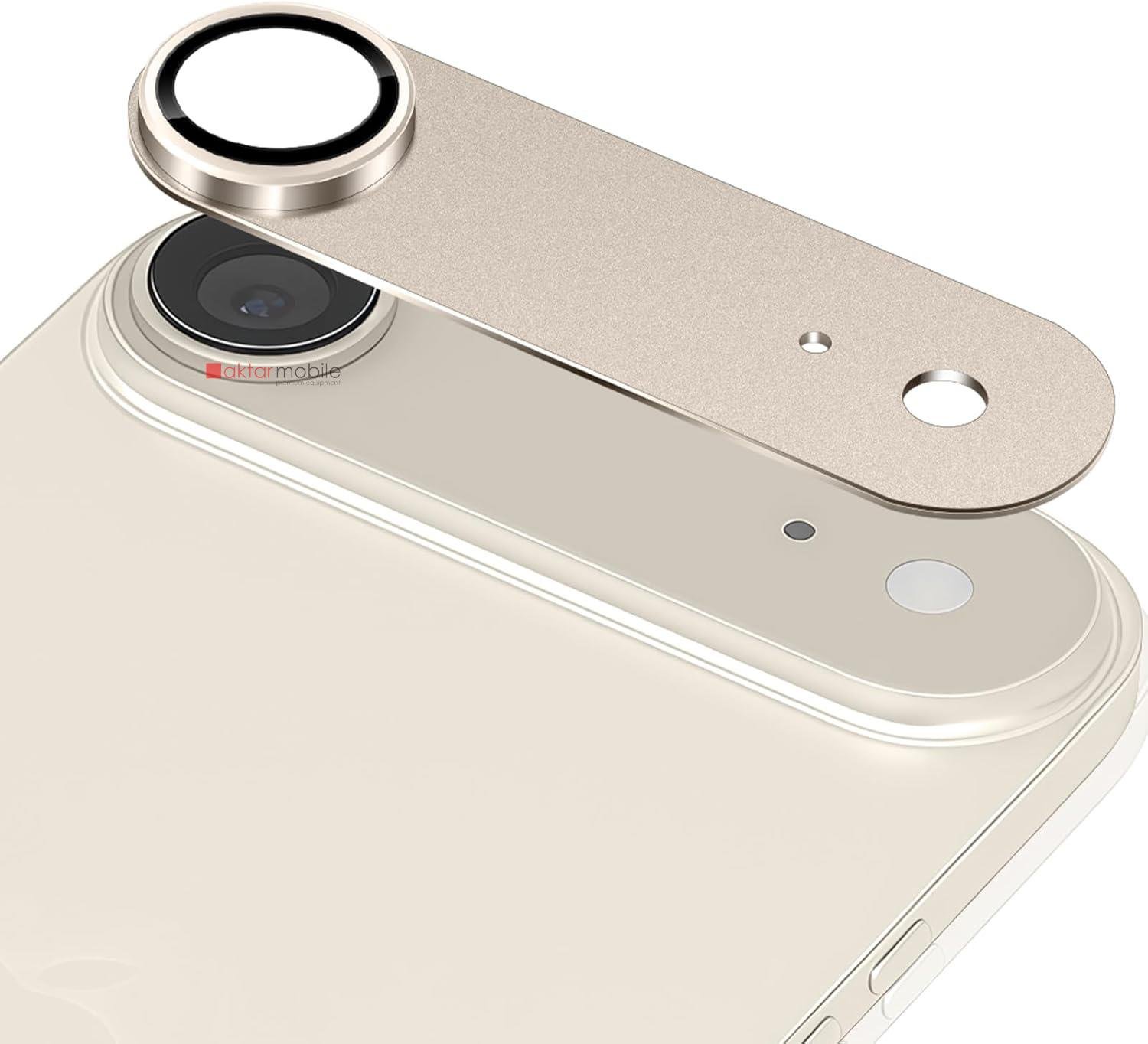 iPhone 17 Air Uyumlu Tam Kaplayan Kamera Lens Koruyucu Titanyum Kaplama Anti-Reflective Gold