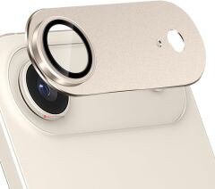 iPhone 17 Air Uyumlu Tam Kaplayan Kamera Lens Koruyucu Titanyum Kaplama Anti-Reflective Gold